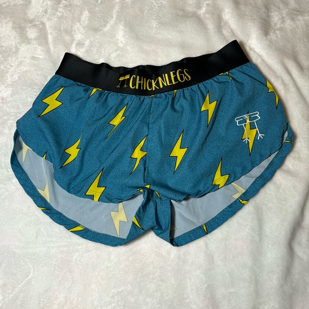 ChicknLegs Women’s Blue Lightning Athletic Shorts